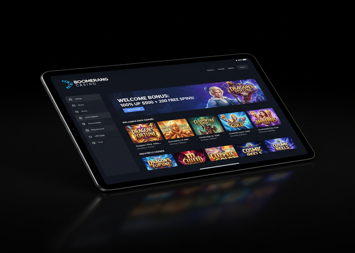 Boomerang Casino Casinò su tablet